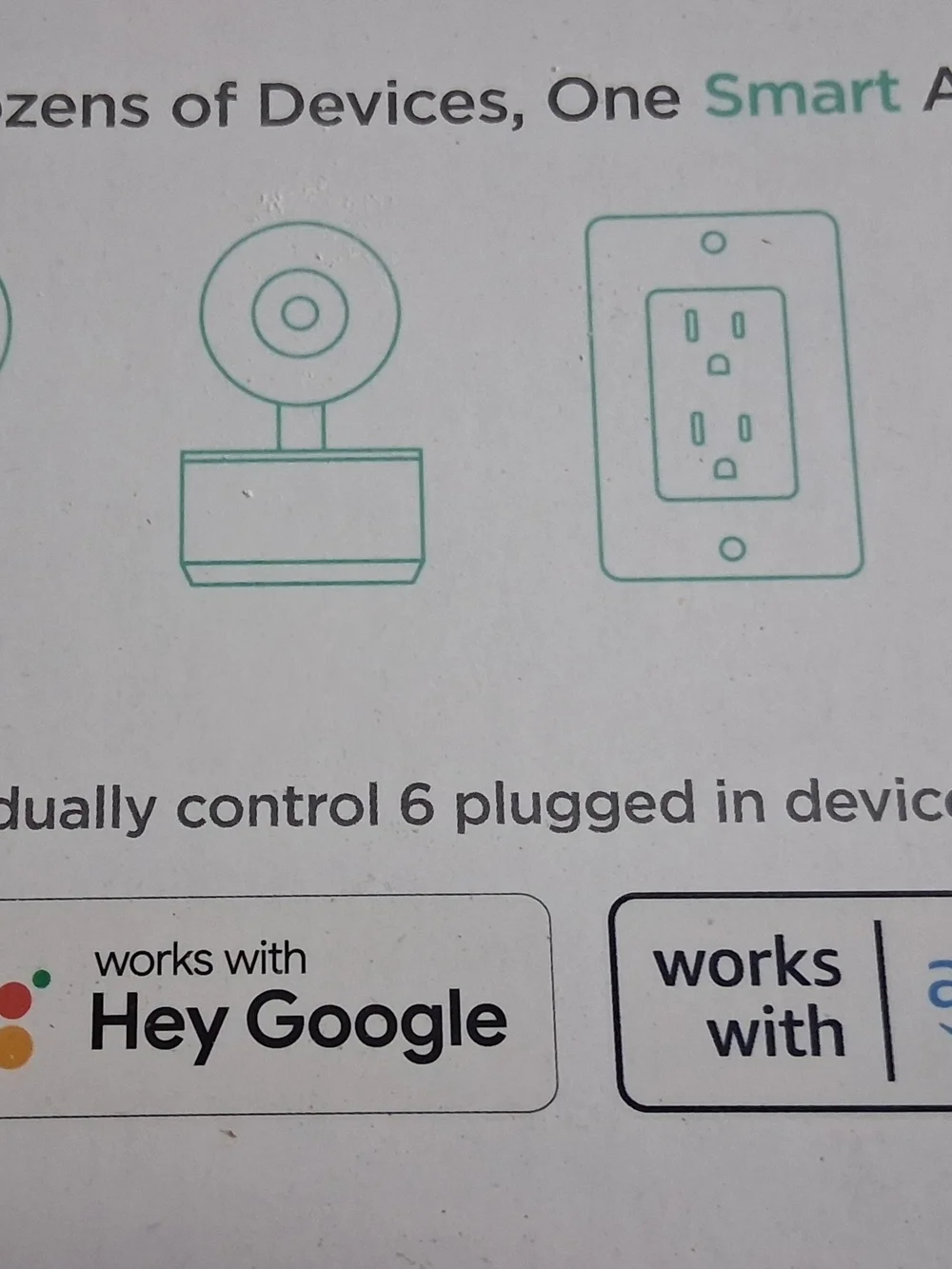 iHome White Smart Power Strip Surge Protector. Control By Your Phone.